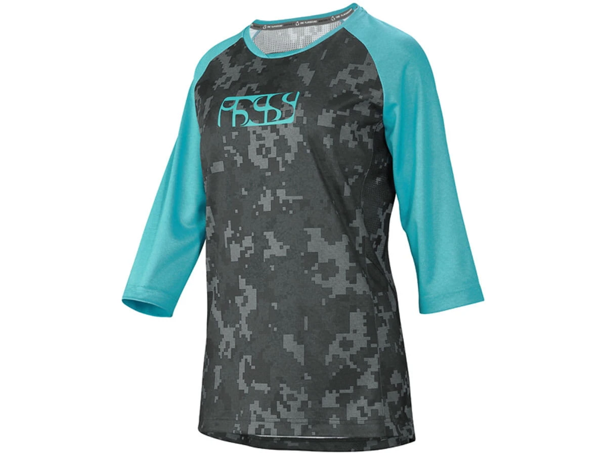 IXS Carve Dames Trui - Turquoise/Camo - 3/4