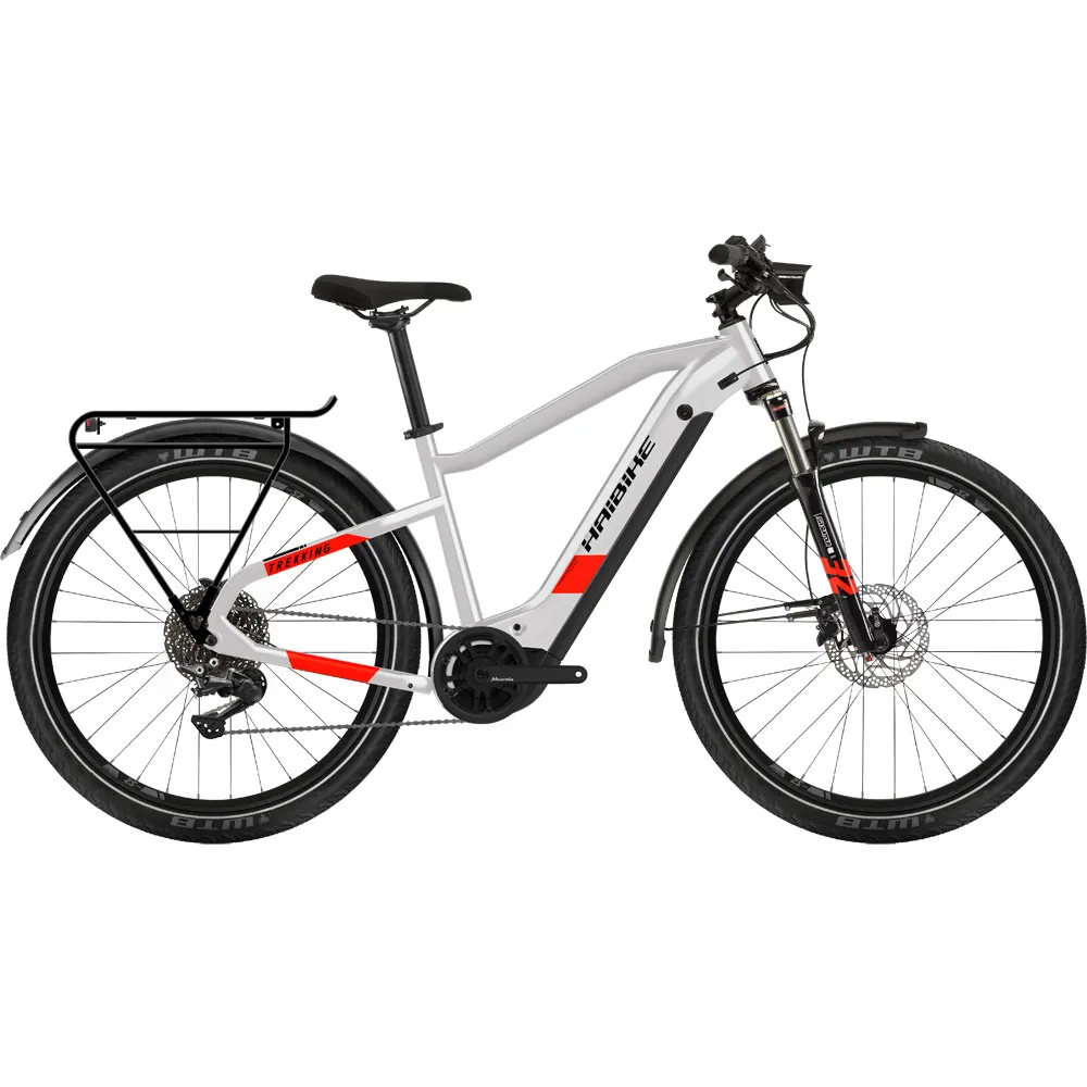 Haibike Trekking 7 Heren - Koel Grijs / Rood Mat