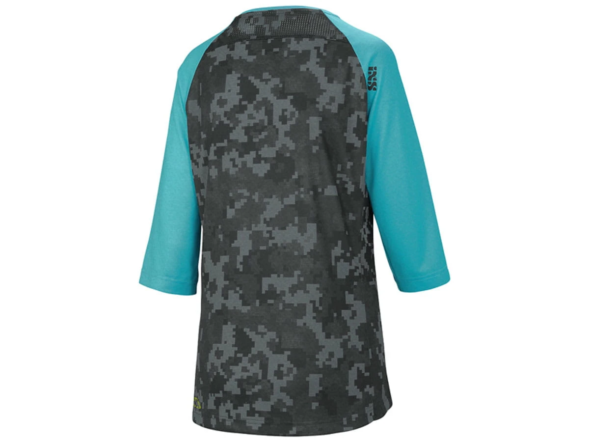 IXS Carve Dames Trui - Turquoise/Camo - 3/4 - Afbeelding 2