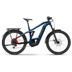 Haibike Adventr FS 9 MTB Volledig - Glanzend Metaal Blauw Rood